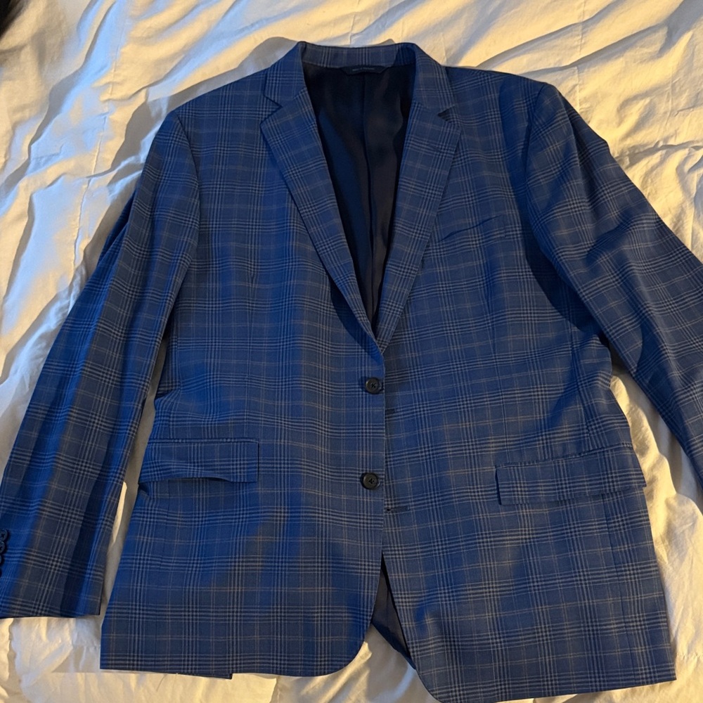 Brooks Brothers Plaid Sport Coat 44R – Classic Fit – Blue Check Blazer